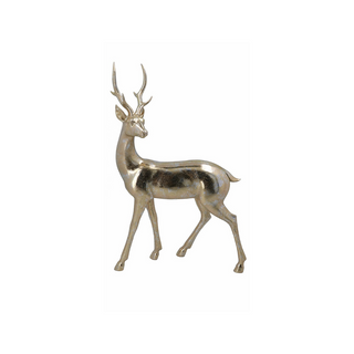 Metallic Gold Resin Stag Ornament Side Look