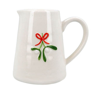 Mistletoe with bow Stoneware Mini Jug