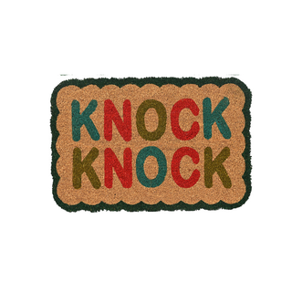 Scallop Edge Knock Knock Coir Doormat