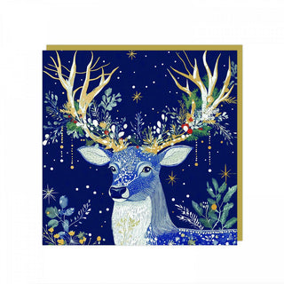 Glistening Stag Christmas Cards 6Pk
