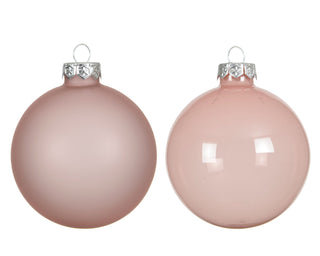 Blush Pink Bauble Mix S/4