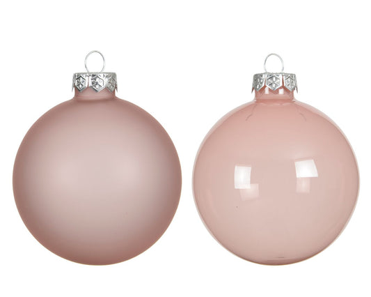 Blush Pink Bauble Mix S/4