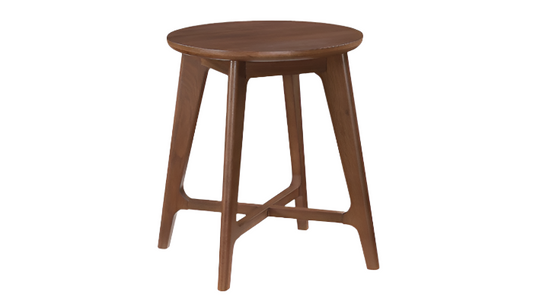 Carrington Round Lamp Table - Walnut