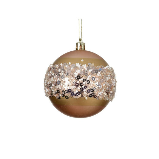 Pearl Pink Matt Sequin Band Bauble