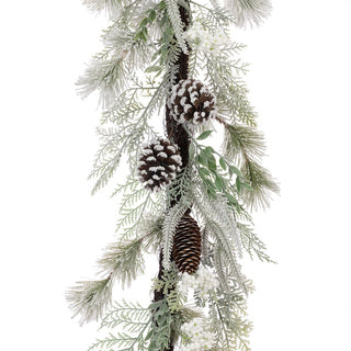 Snowy Castor Berry Garland 180cm
