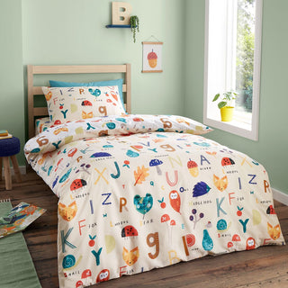 Woodland Alphabet Single Duvet Cover Set