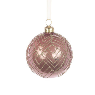 Glass Edith Pink Bauble