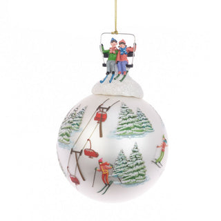 Glass Skiing Bauble