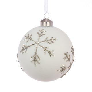 Glass Leslie Bauble 10cm