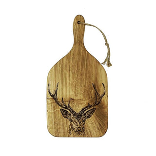 Etched Stag Prince Oak Hanging Paddle Small