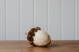 Cream Fabric Acorn Decoration