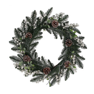 Fir, White Berry & Cone Wreath