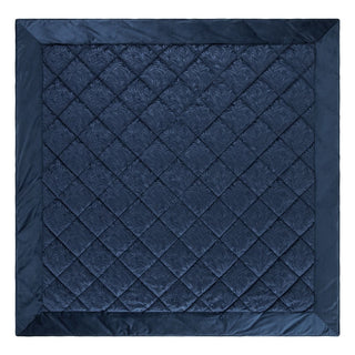 Barley Embossed Midnight Navy 235x235cm Quilted Bedspread