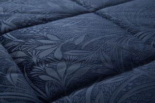 Barley Embossed Midnight Navy 235x235cm Quilted Bedspread