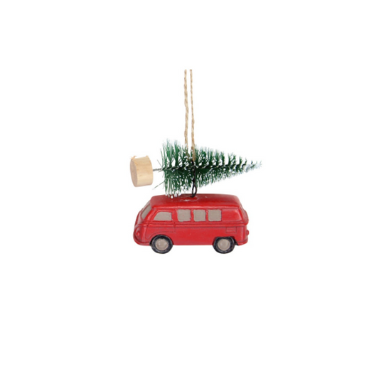 Camper Van with Tree Hanging Decoration