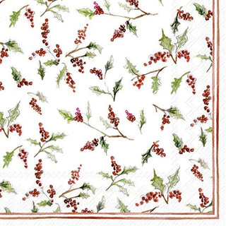 Christmas Ilex Berries Lunch Napkins