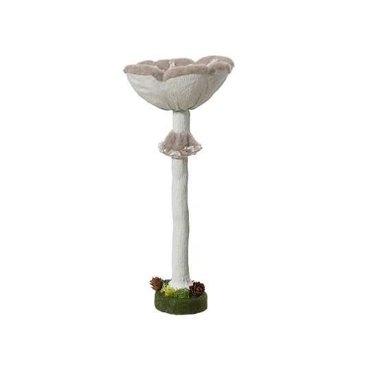 Pearl Velvet Open Mushroom Decoration