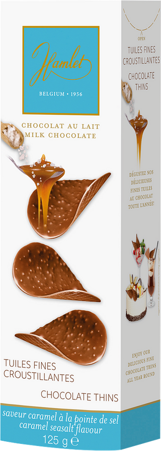 Milk Choc Caramel S/Salt Thins 125g