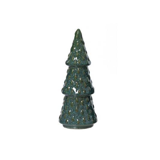 Rosemary Green Embossed Tree Shaped Christmas Decoration Lrg