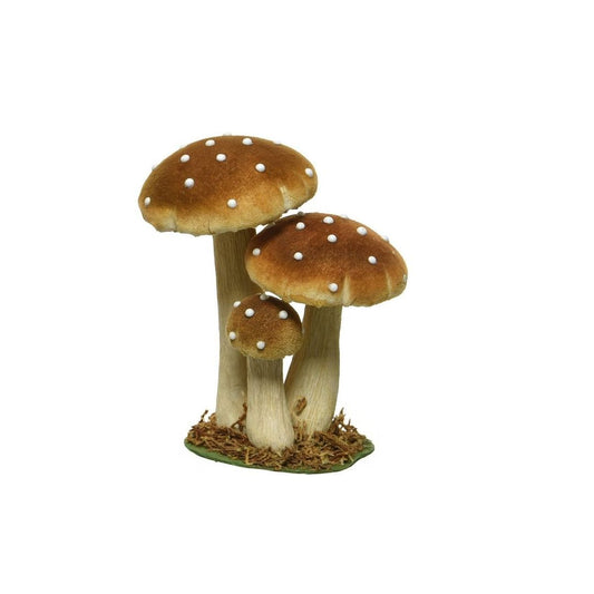 Mustard Velvet Mushroom Decoration