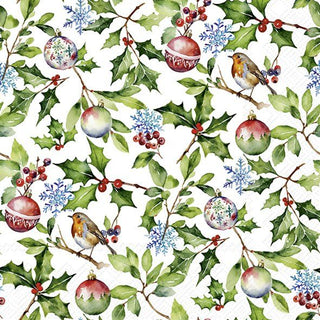 Christmas Holly Cocktail Napkins