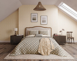 Woodland Trellis Double Cover Set Graphite/Copper