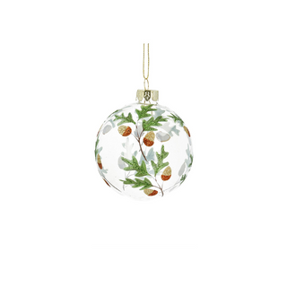 Oak Leaf & Acorn Glass Bauble