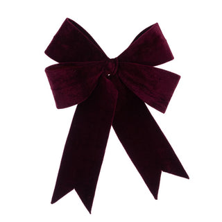 Burgandy Velvet Wired Bow 48cm
