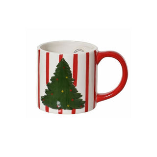 Christmas Tree Striped Mug