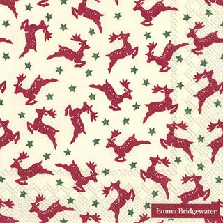 EB Reindeer Red/Cream Lunch Napkins