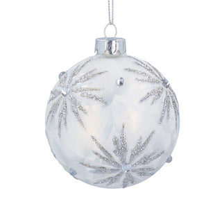 Sparkled Jewelled Laquered Glass Bauble