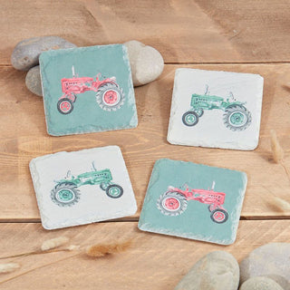 Tractor Slate Coasters Set of 4