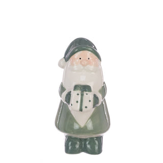 Ceramic Santa With Gift Ornament