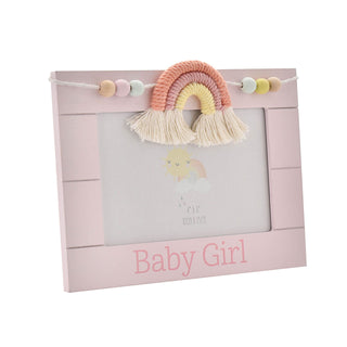 Macrame Rainbow Baby Girl Photo Frame 6x4"