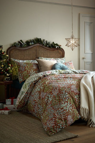 Crossdale Christmas Berries Single Duvet Cover Set, Festive Red