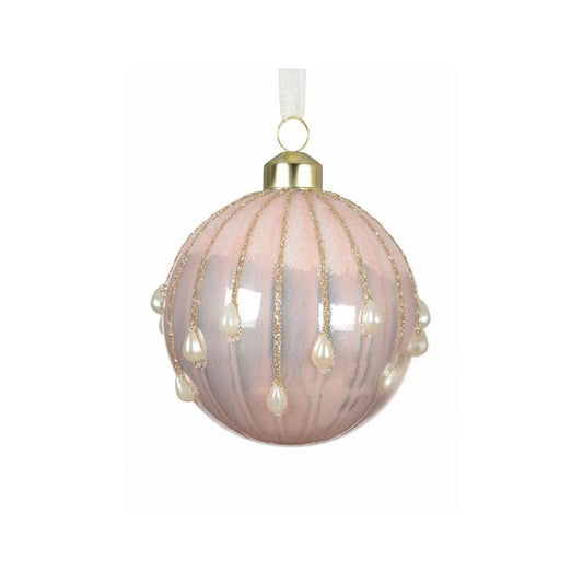 Blush Pink with Pearl Beads Bauble