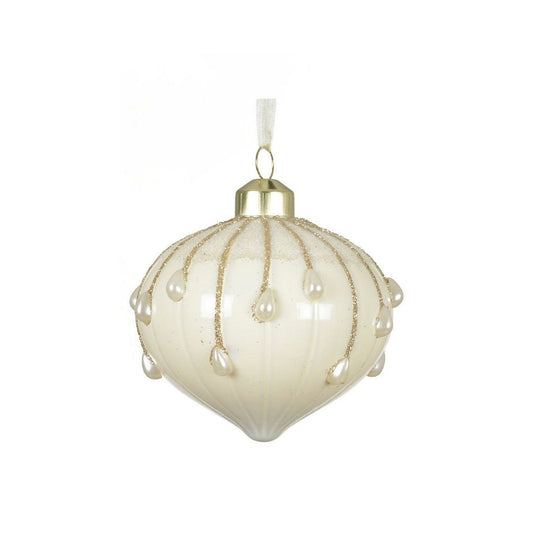 Wool White with Pearl Beads Onion