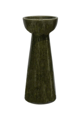 Bowen Pillar Candle Holder Moss H22cm D9cm