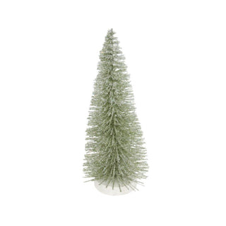 Green Glitter Bristle Tree 25cm