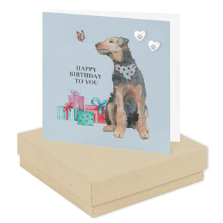 Boxed Happy Birthday Dogs Earring Card