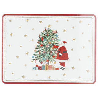 Nostalgia Santa & Tree Placemats 4Pk