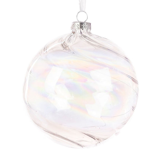 Glass Amy Bauble 10cm