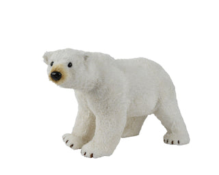Standing Polar Bear with Gold Dusted Nose Decoration