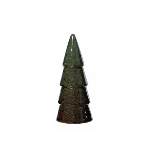 Green Brown 4 Teir Shaped Tree Christmas Decoration