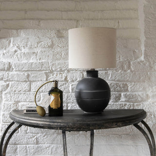 Derby Black Ceramic Table Lamp with Shade