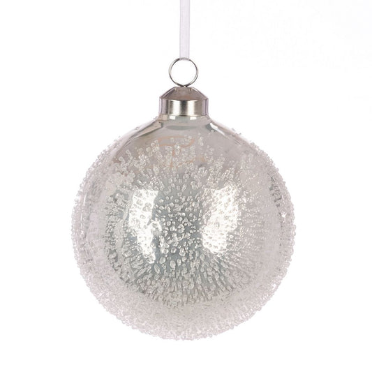Glass Flori Bauble 10cm