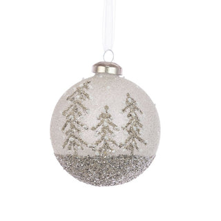 Glass Finley Silver Bauble