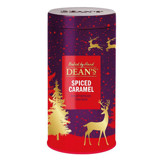 Spiced Caramel Shortbread Rounds Tin 150g