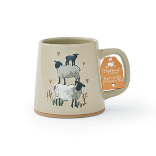 Highland Sheep  Conical Mug Beige