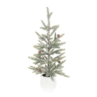 Glitter Pine Tree In White Pot